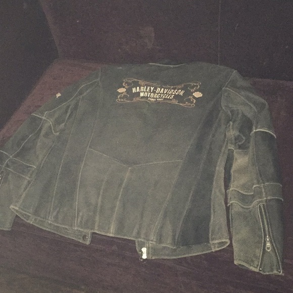 Harley Davidson distressed leather jacket - Picture 4 of 8